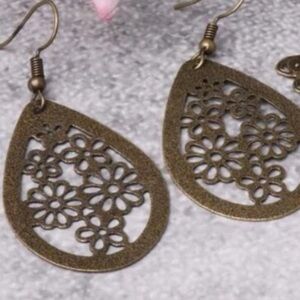 Boho Bronzed Drop Earrings